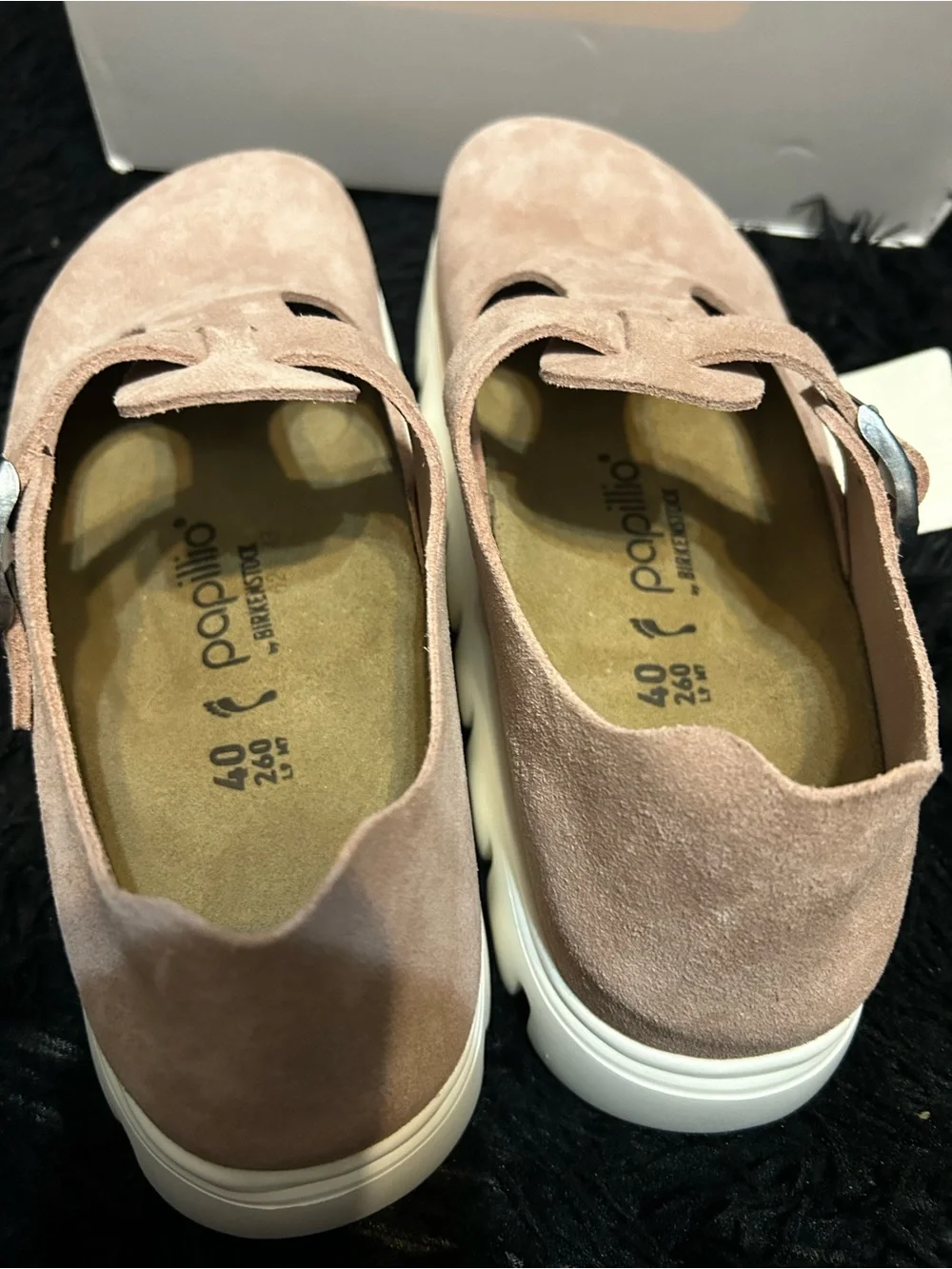 PAPILLIO by BIRKENSTOCK Mary Jane pink leather platform buckle shoes eur 40 new